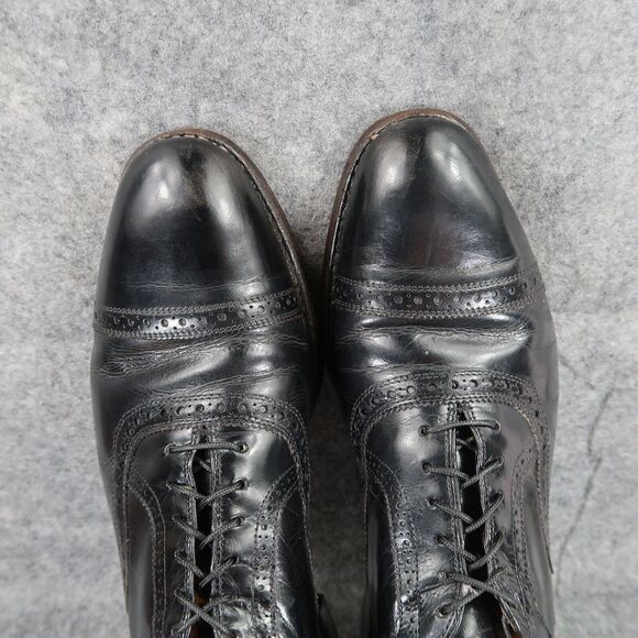 Allen Edmonds Shoes Mens 11 Oxford Leather Black Classic Brogue Cap Toe Formal - Picture 8 of 16